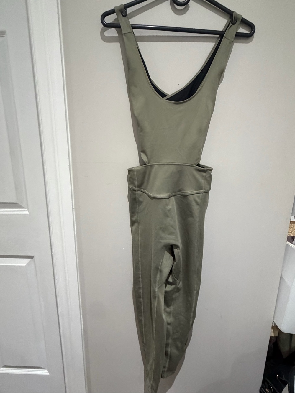 Free People Olive Green Scoop-Neck Jumpsuit